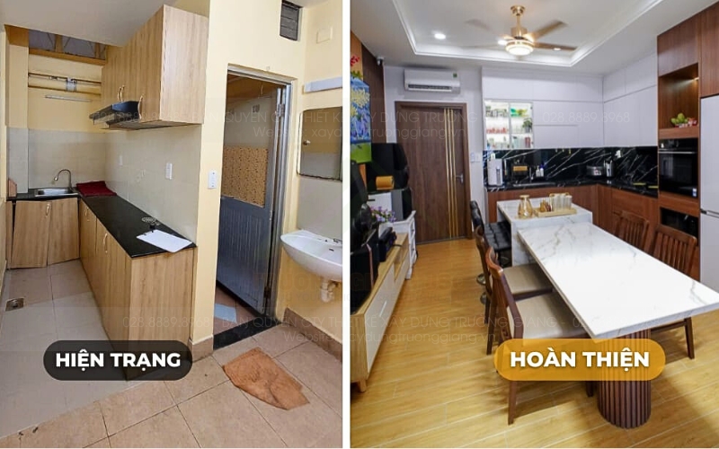 Trước và sau khi sửa chữa nhà trọn gói 