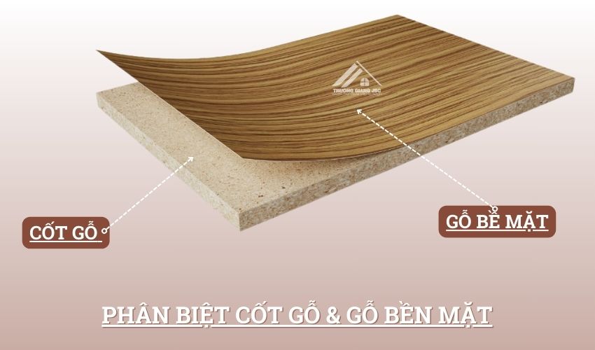 Phân biệt cốt gỗ & gỗ bề mặt