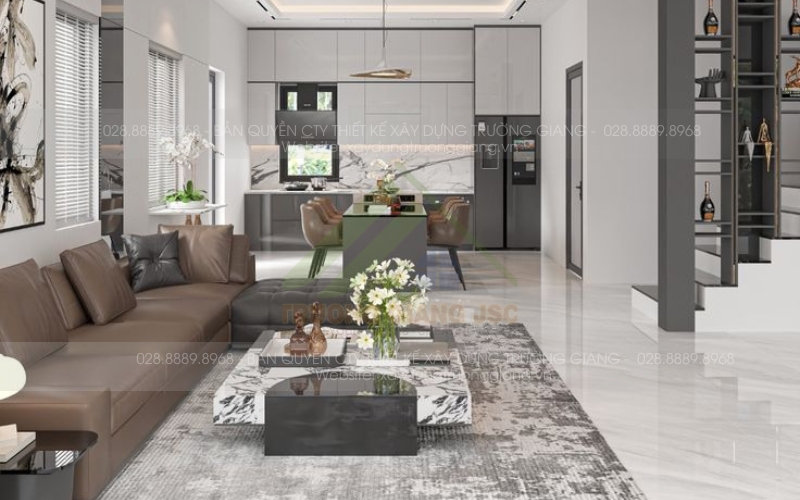 Sofa chất liệu da được sử dụng đa dạng trong thiết kế hiện đại