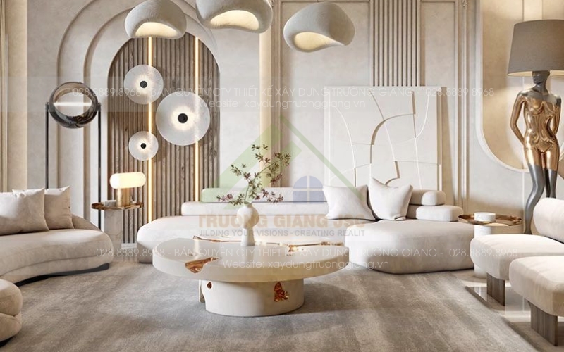 Thiết kế nội thất phòng khách thể hiện gu thẩm mỹ của gia chủ
