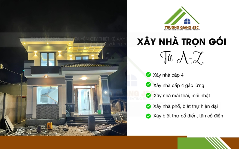 Báo giá xây nhà trọn gói từ a-z mới nhất
