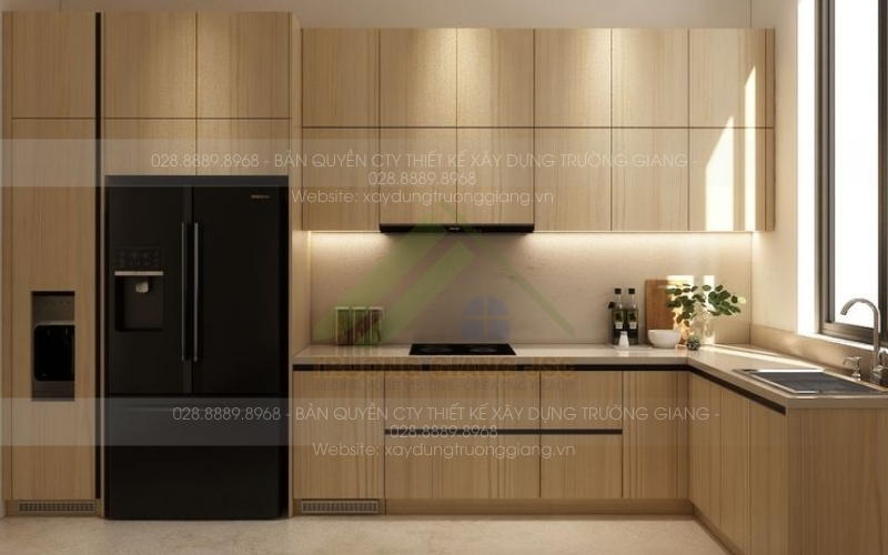 Tủ bếp nhựa PVC là vật liệu có độ bền cao