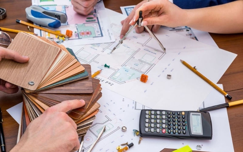 Chuẩn bị lựa chọn vật liệu trong thời gian xây thô