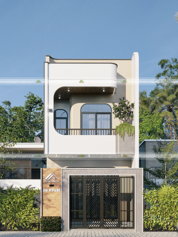 Thiết kế nhà đẹp 2 tầng chi phí rẻ cho vợ chồng trẻ