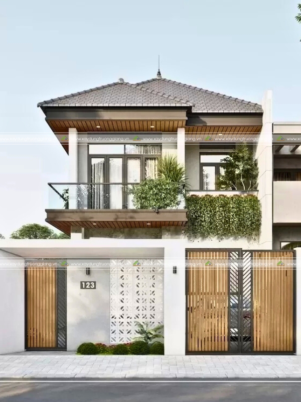 Nhà phố 2 tầng mái nhật cao cấp