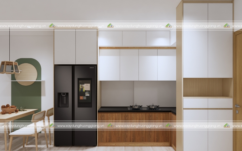 Tủ bếp chung cư hiện đại