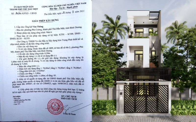 Lệ phí xin giấy phép xây dựng nhà 2 tầng