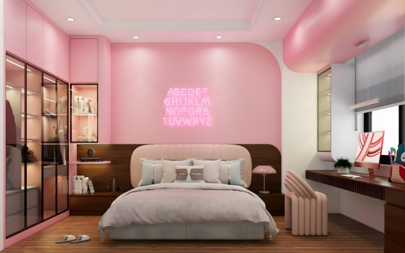 Decor phòng ngủ cho bé gái lớn theo phong cách riêng