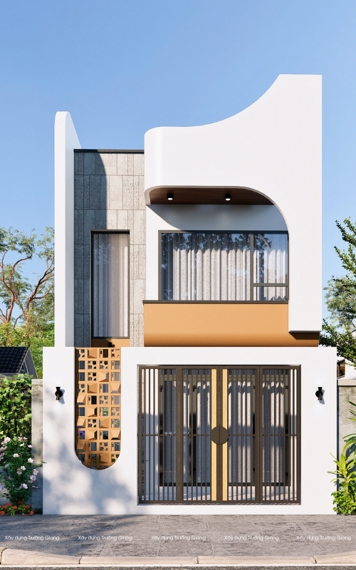 Mẫu nhà cấp 4 gác lửng mặt tiền 4m