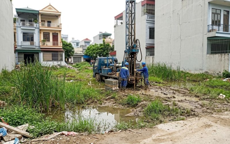 Quy trình khoan khảo sát địa chất trên nền đất yếu