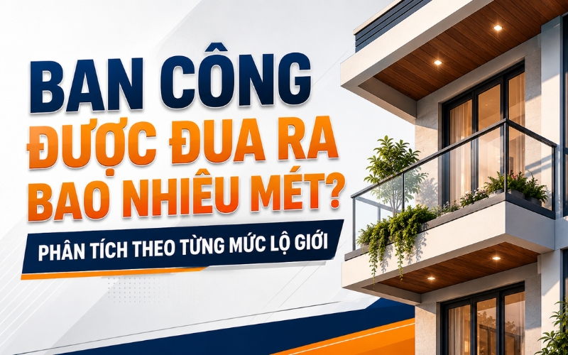 Ban công được đua ra theo mức lộ giới