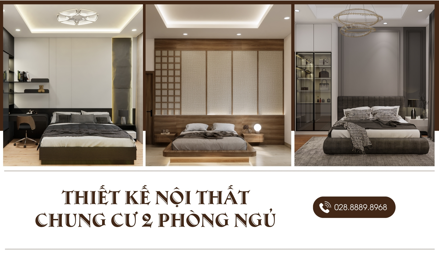 Thiết kế nội thất chung cư 2 phòng ngủ