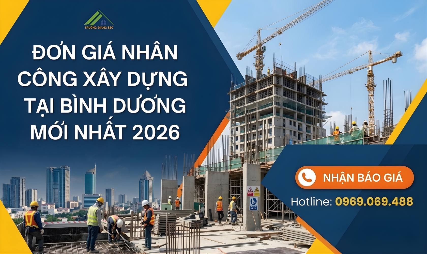 Đơn giá nhân công xây dựng tại Bình Dương mới nhất 2026