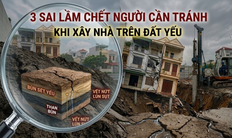 3 sai lầm "chết người" cần tránh khi xây nhà trên đất yếu