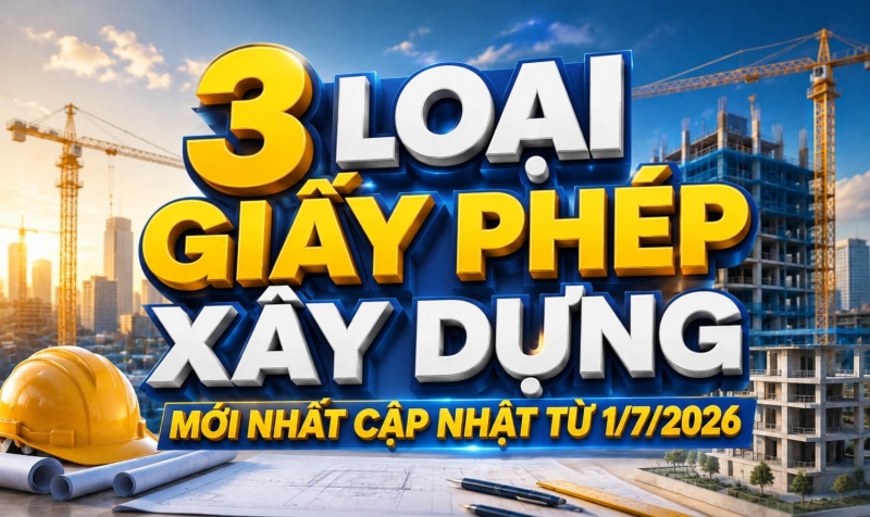 3 Loại Giấy Phép Xây Dựng Mới Nhất Cập Nhật Từ 1/7/2026