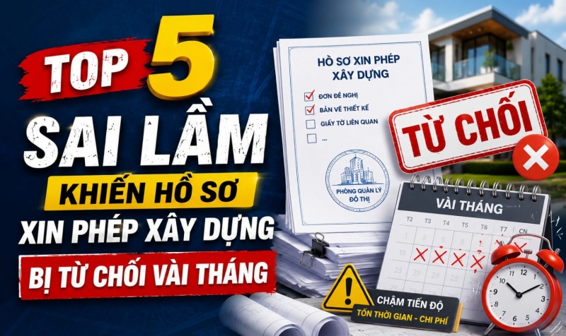 Top 5 sai lầm khiến hồ sơ xin phép xây dựng bị từ chối vài tháng