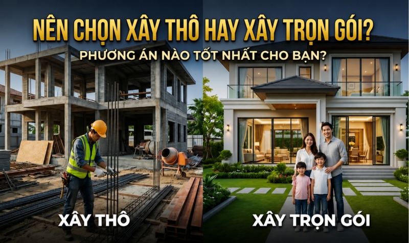 Nên Chọn Xây Thô Hay Xây Trọn Gói